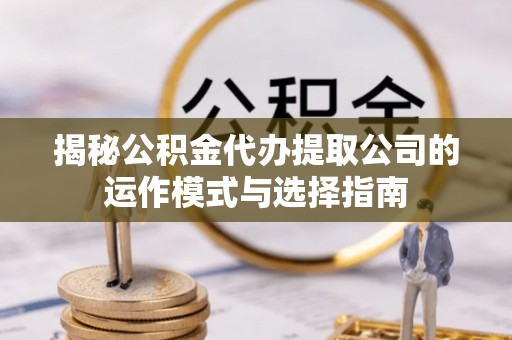 长涂揭秘公积金代办提取公司的运作模式与选择指南