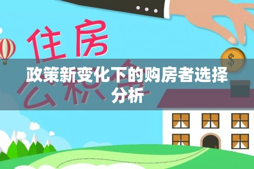 长涂政策新变化下的购房者选择分析