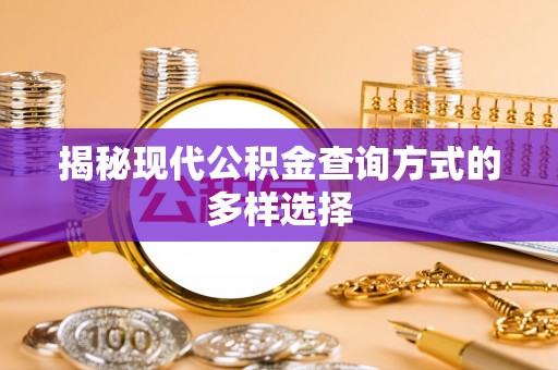 长涂揭秘现代公积金查询方式的多样选择