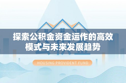 长涂探索公积金资金运作的高效模式与未来发展趋势