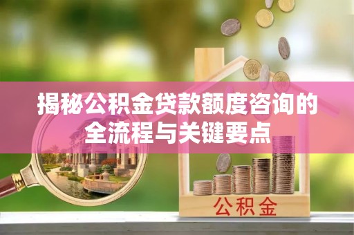 长涂揭秘公积金贷款额度咨询的全流程与关键要点